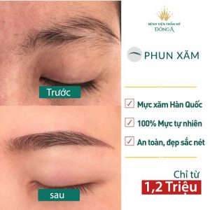 Phun thêu chân mày 6d đẹp tự nhiên với công nghệ độc quyền Hàn Quốc