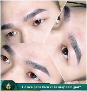 Phun thêu chân mày nam – Dáng mày tự nhiên, giữ nguyên vẻ nam tính