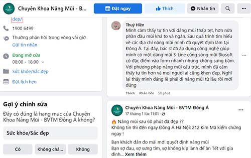 nâng mũi đẹp bắc ninh đông á